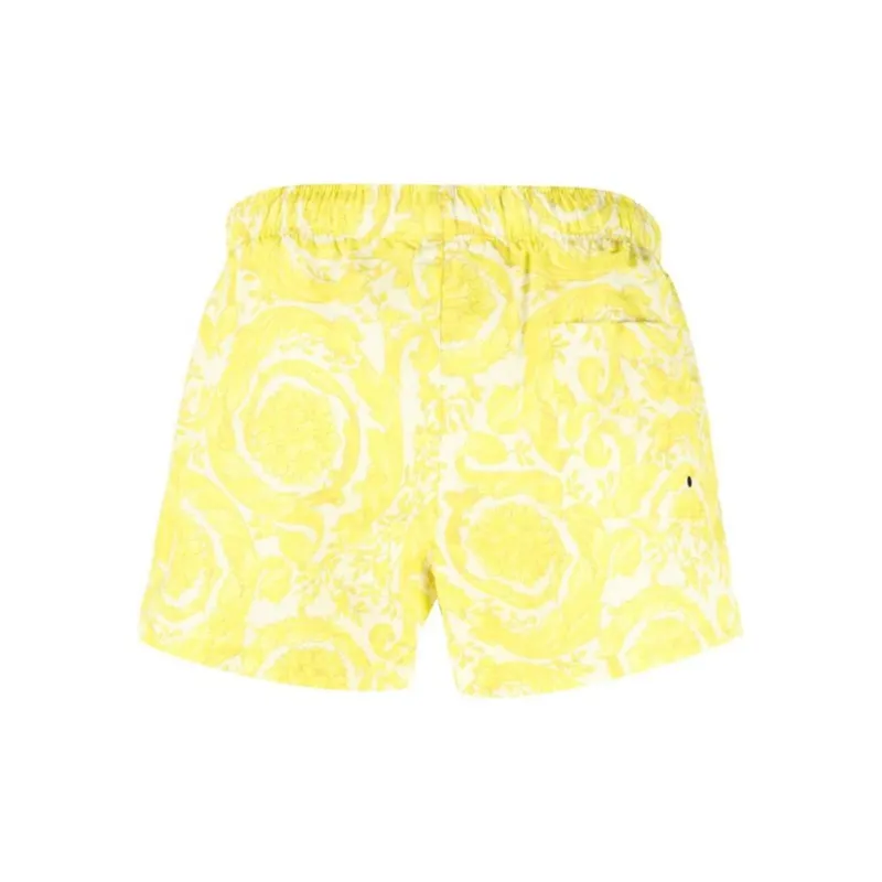 VERSACE Barocco-Printed Drawstring Swim Shorts-1