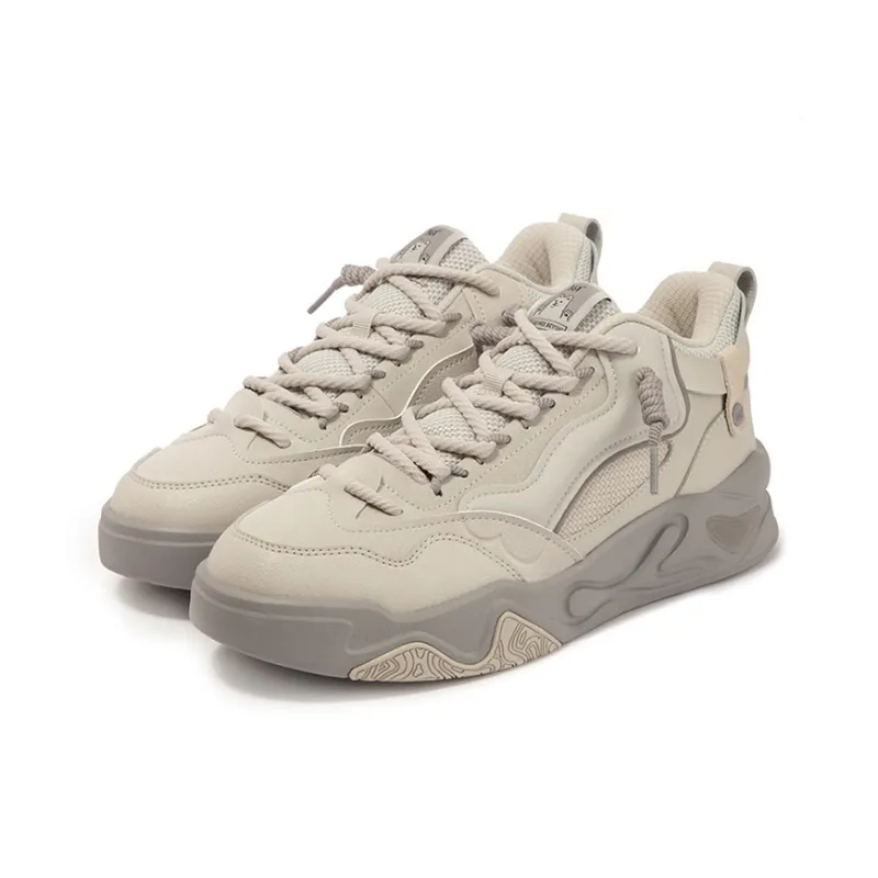 361° Jincheng Anti Slip And Wear Resistant Warm Low Top Casual Shoes Men's Beige Pumice-2