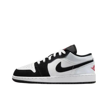 Jordan Air Jordan 1 Anti Slip Wear Resistant Low Top Children's Basketball Shoes Black White Teenagers