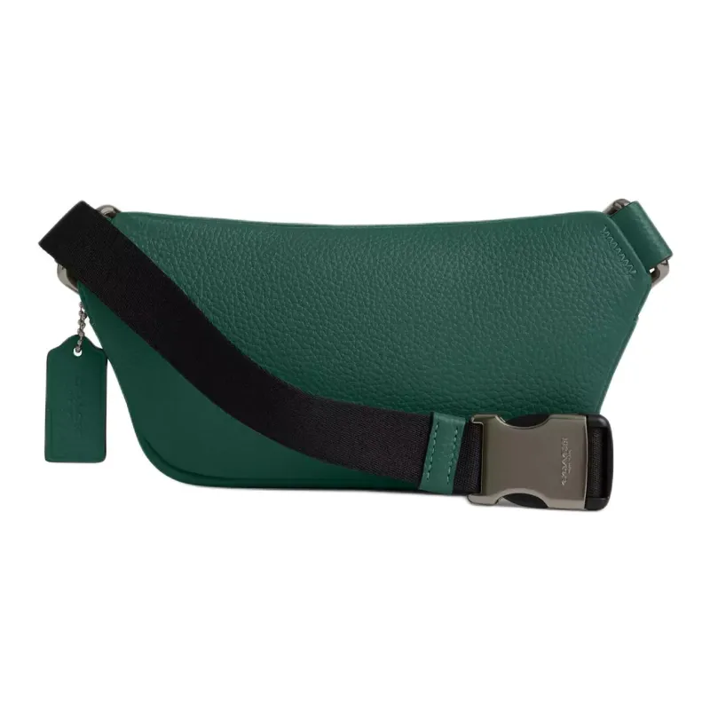 COACH Elias Litchi Grain Leather Fanny Pack Small Size Men's Emerald Green-1