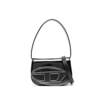 DIESEL 1DR Glitter Foldover Shoulder Bag