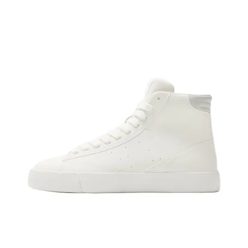 ZARA Skateboard Shoes Men High-Top White