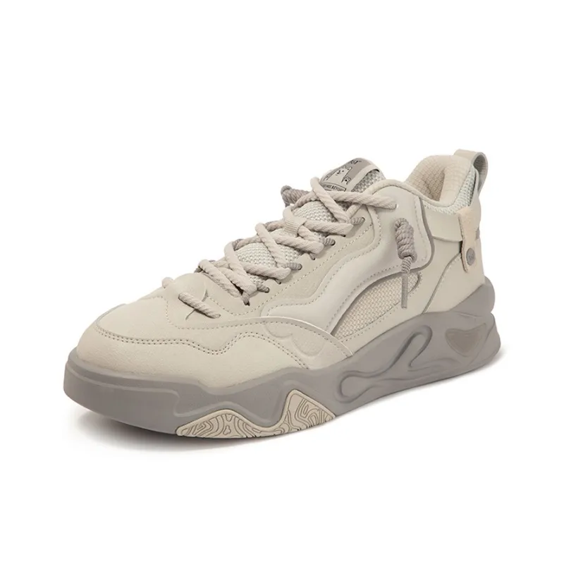 361° Jincheng Anti Slip And Wear Resistant Warm Low Top Casual Shoes Men's Beige Pumice-1