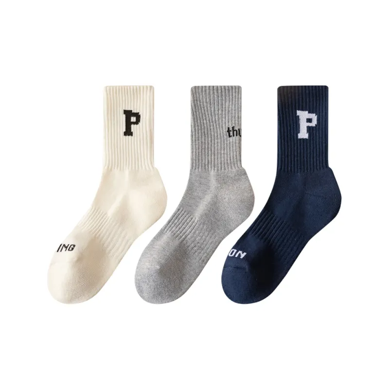 MIIOW Trend Party Series Mid Calf Socks Unisex 3 Pack-5