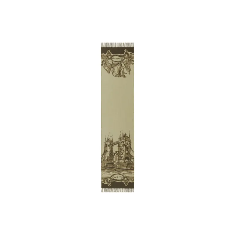 Burberry Tower Bridge Cashmere Scarf-0