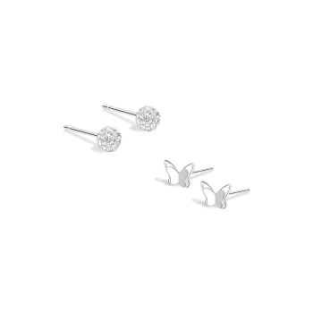 BLANK IN BLANK Sterling Silver Stud Earrings Women's Anniversary Birthday Present Box