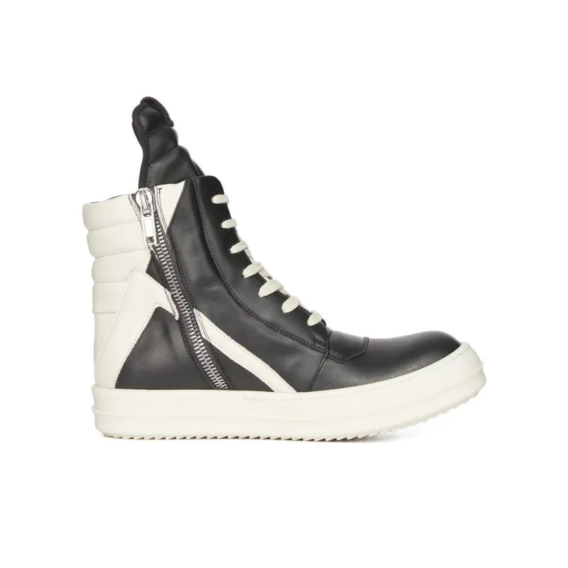 送料無料 店舗 RICK Rcj Cheap - Sneakers Leather High-top Geobasket OWENS 靴