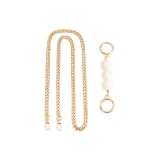 Gold-Tone (Set of 4) Chain+Pearl 13.5cm