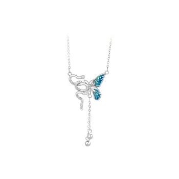 Royal Dragon Mirror 925 Sterling Silver Necklaces Women's