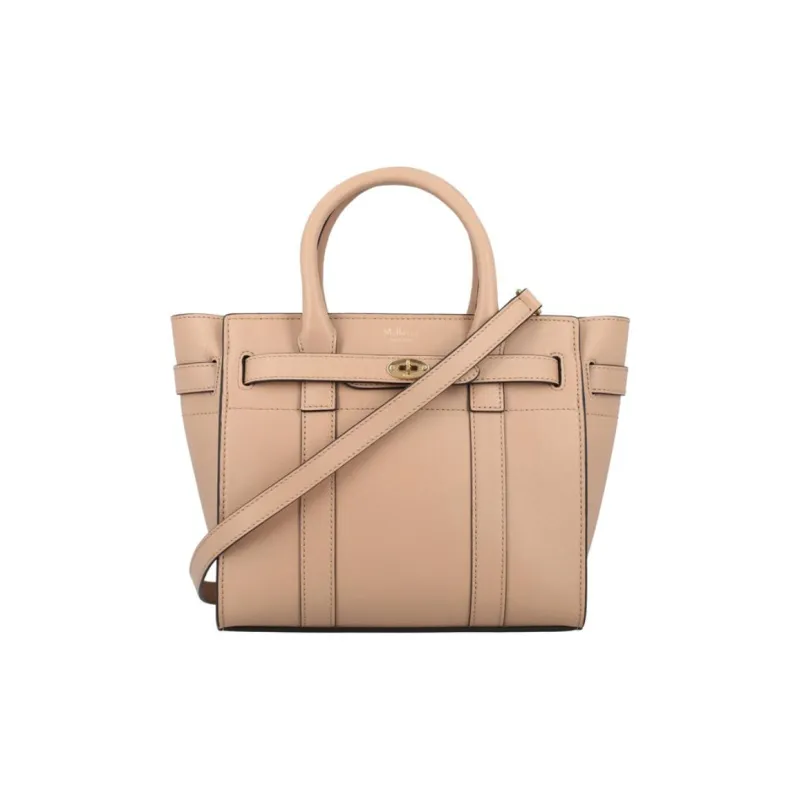 Mulberry Bayswater Calfskin Tote Bag Shopping Bag Shoulder Bag Crossbody Bag Handbag Mini Women's Beige-1