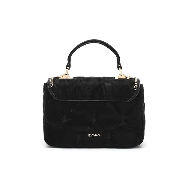BETTINA VIVIAN PU Small Square Bag Shoulder Bag Crossbody Bag Handbag Regular Women's Black-4