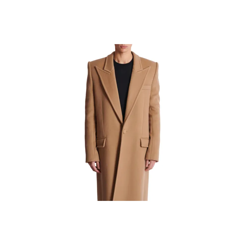 BALMAIN Buttoned Long Coat-5