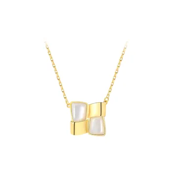 BABYBEI 925 Sterling Silver Mother Of Pearl Necklaces Women's