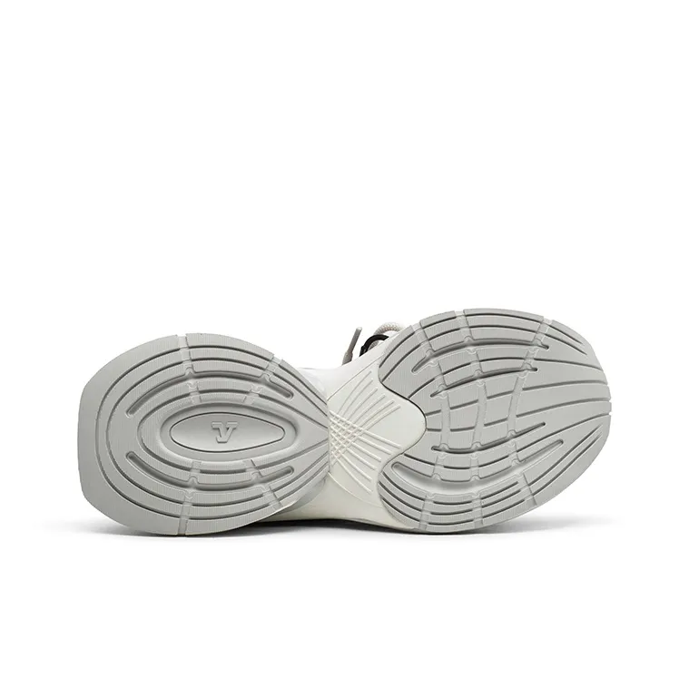Coup De Foudre Cushioning Height Increasing Low Top Chunky Sneakers Women's Earth Gray Silver-4