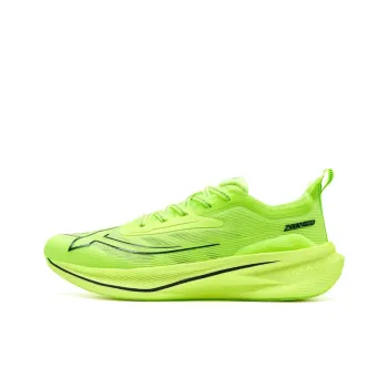 XTEP Two Thousand Kilometers 2.0 Running Shoes Men Low Top Fluorescent Lime Green/Black