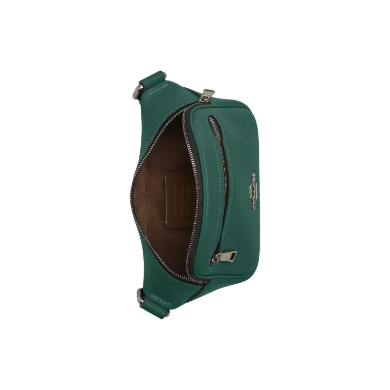 COACH Elias Litchi Grain Leather Fanny Pack Small Size Men's Emerald Green-2