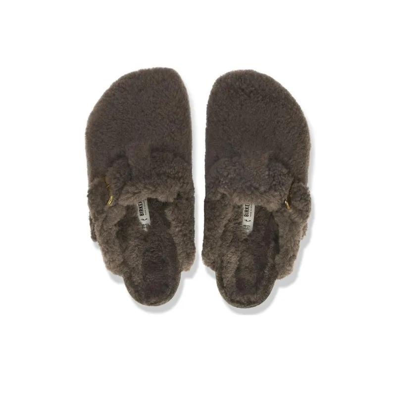 Birkenstock Boston Series EVA Slip Resistant Wrap toe Slippers Women's Brown Regular-4