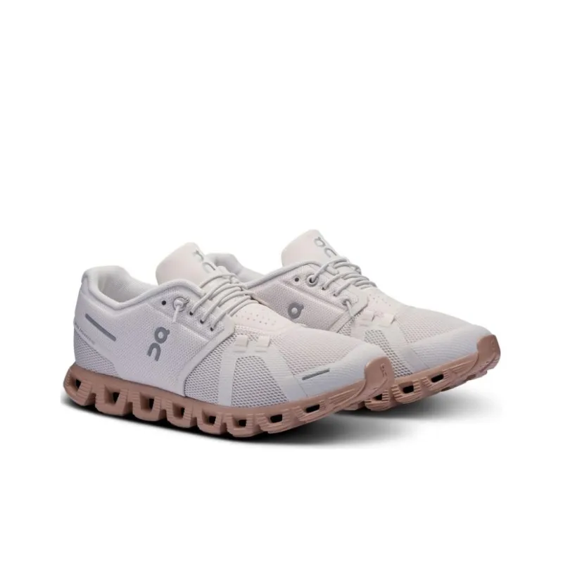 On Cloud 5 Anti Slip Wear Resistant Low Top Casual Shoes Women's Purple Gray-2