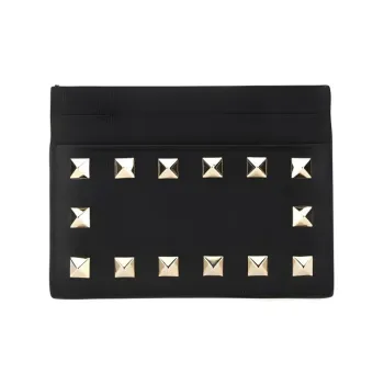 Valentino Calfskin Wallet, Card Holder Women's Black