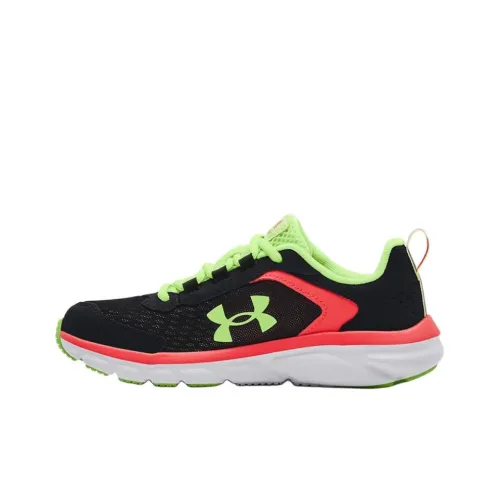 Under Armour Assert Cushioned Wear-Resistant Slip-Resistant Low-Top Kids' Running Shoes Black Teenagers