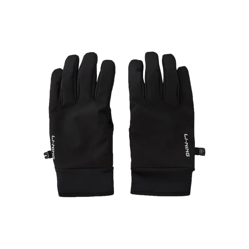 LiNing Polyester Elastane Gloves Unisex Black-1