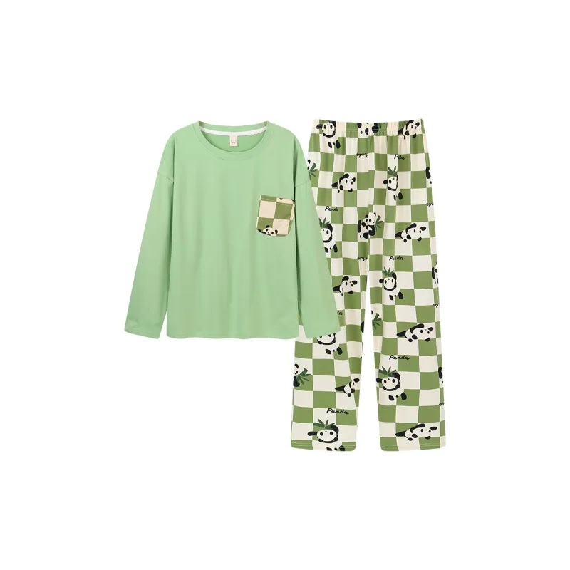 Follow The United States Pajama Set Women's Gift Box Set Light Green-0