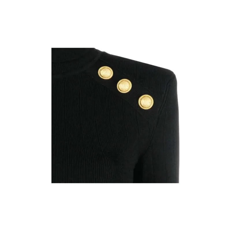 BALMAIN Button Detailed Knitted Jumper-5