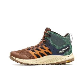 MERRELL Nova 3 Anti-Slip Wear-Resistant Mid-Top Trail Running Running Shoes Men's Brown Green