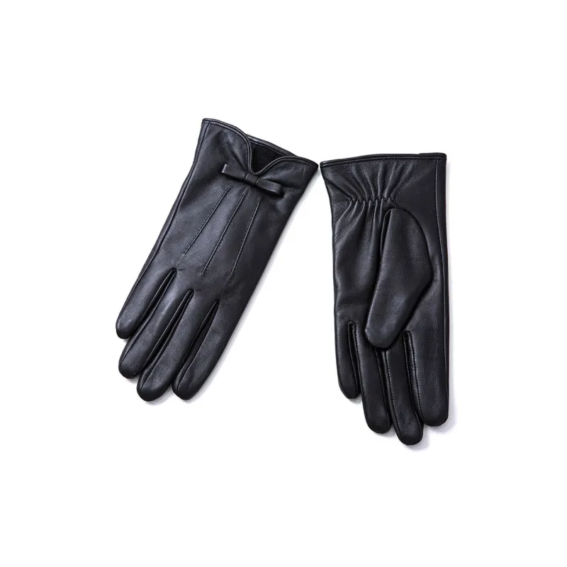 Yamaichi Maru Top Grain Sheepskin Gloves Women's Black-0