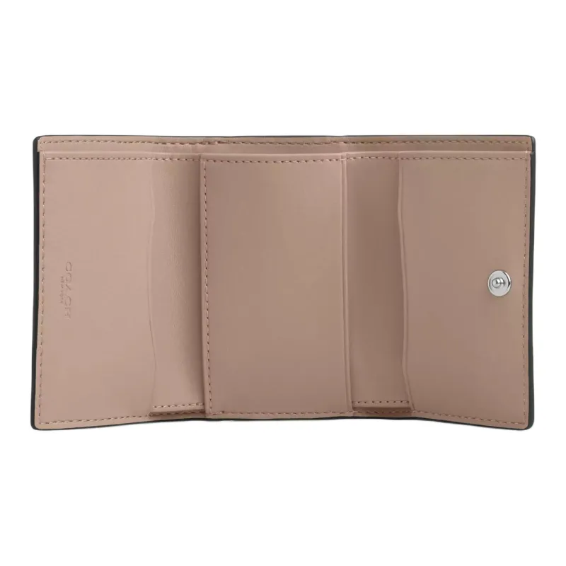 COACH Micro Leather Wallet Mini Women's Stone Color-0