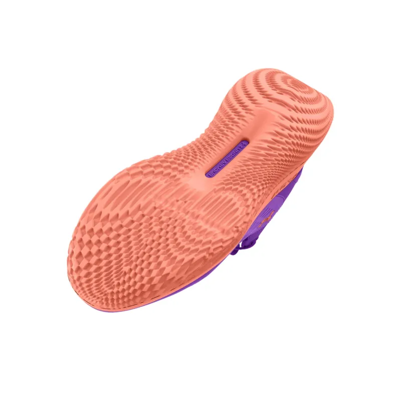 Under Armour Breakthru 5 LE Cushioning Wear-Resistant Low-Top Basketball Shoes Women's Purple-Orange-4