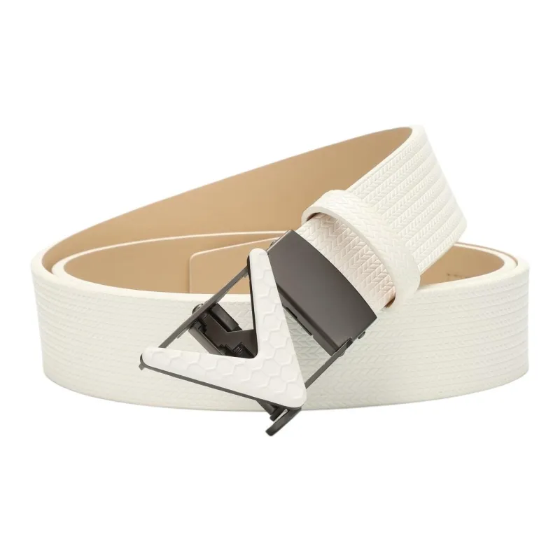 Callaway Top Grain Cow Leather Leather Belts Unisex Black/White Width: 3.8cm-3
