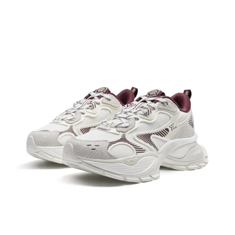 XTEP Basque Height Increasing Abrasion Resistant Low Top Casual Shoes Women's Good Things Happen-4