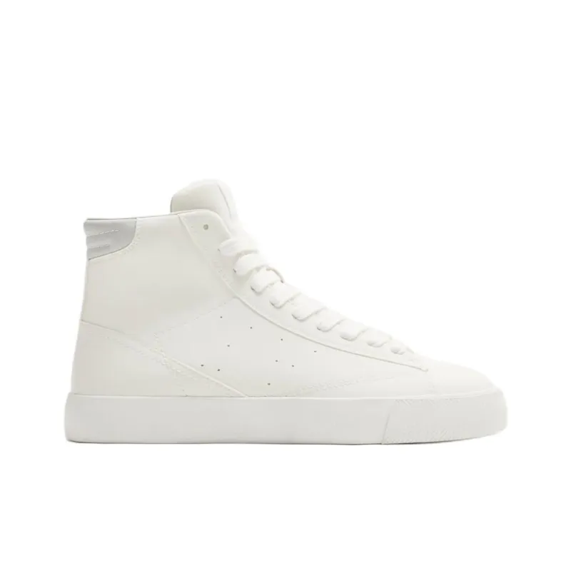 ZARA High-Top Skateboard Shoes Men's White-1