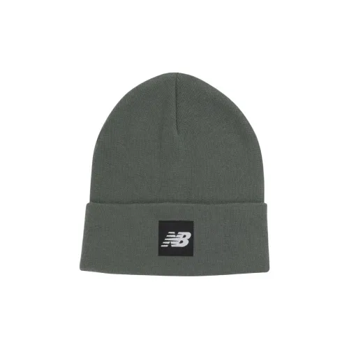New Balance Acrylic Knitted Fabric Beanies Unisex Green