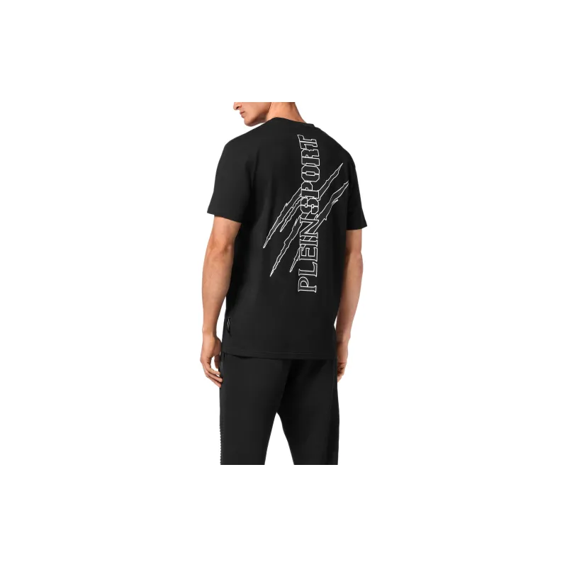 PLEIN SPORT Logo print Crew neck T shirt-2