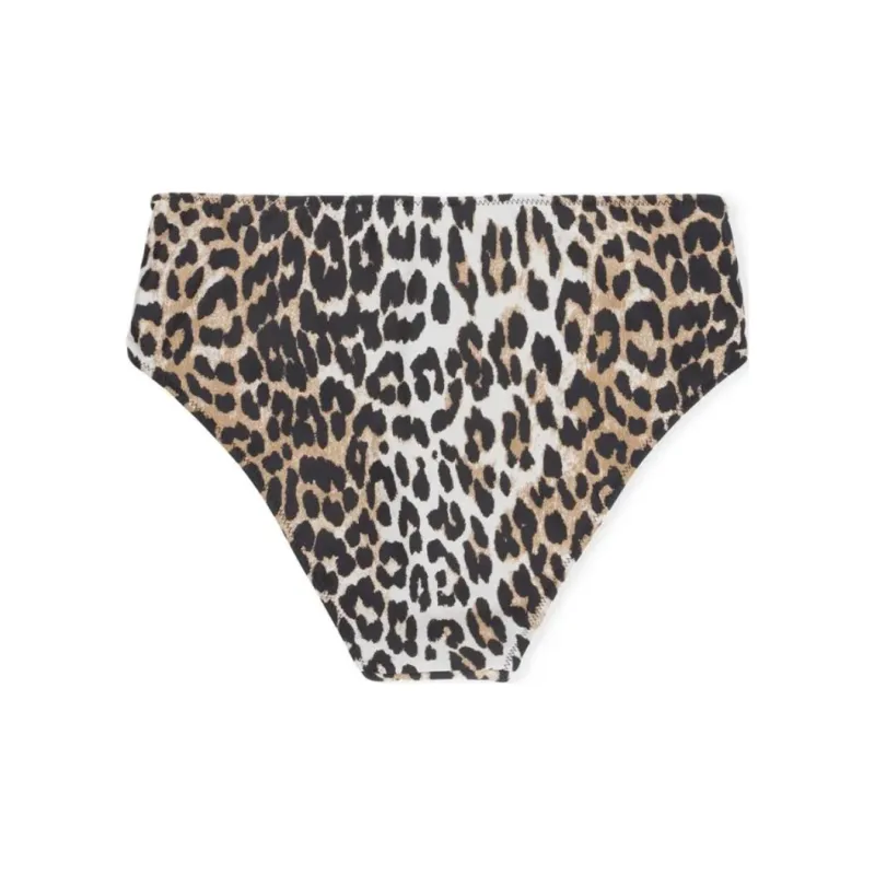 GANNI Leopard-print Bikini Bottoms-1