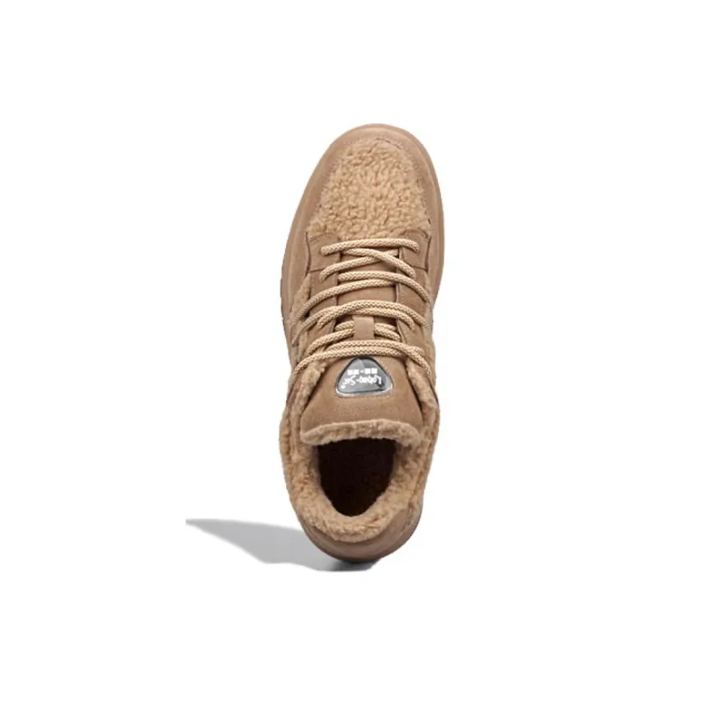 Y6T Warm Anti Slip And Wear Resistant Low Top Skateboard Shoes Women's Brown-3