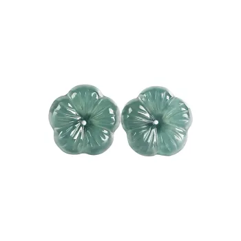 Jade Is Boundless Ice Glutinous Jadeite Stud Earrings Women's