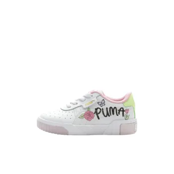 PUMA Cali Anti-Slip Wear-Resistant Low-Top Kids' Skateboarding Shoes White Pink Children Aged 3-7 Years Old