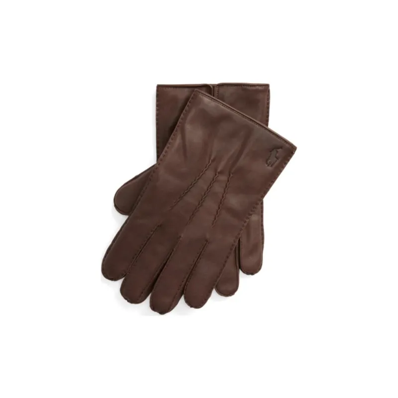 Polo Ralph Lauren Sheepskin Cashmere Gloves Men's Dark Brown-1