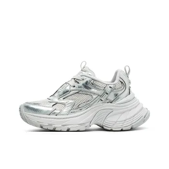 Coup De Foudre Cushioning Height Increasing Low Top Chunky Sneakers Women's Matte Silver