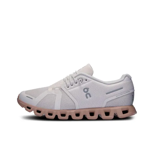 On Cloud 5 Anti Slip Wear Resistant Low Top Casual Shoes Women's Purple Gray