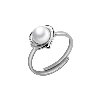 LAOYINJIANG Pearl S925 Sterling Silver, Hoop Ring Women's