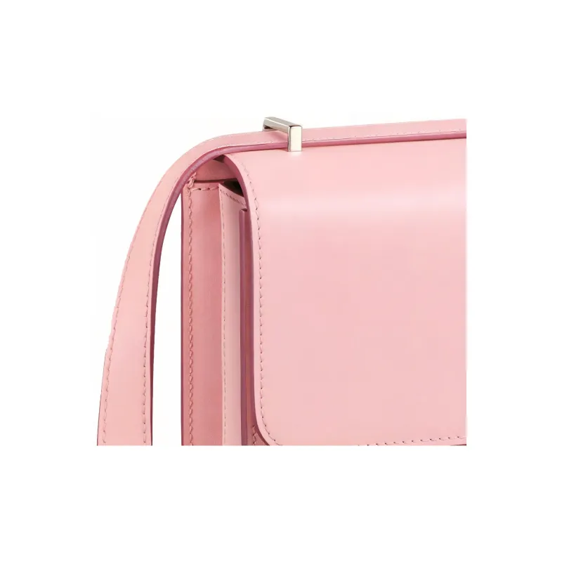 CARTIER Double C Calfskin Shoulder Bag Crossbody Bag Mini Women's Pink-5