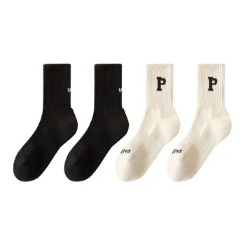 MIIOW Trend Party Series Mid Calf Socks Unisex 4 Pack