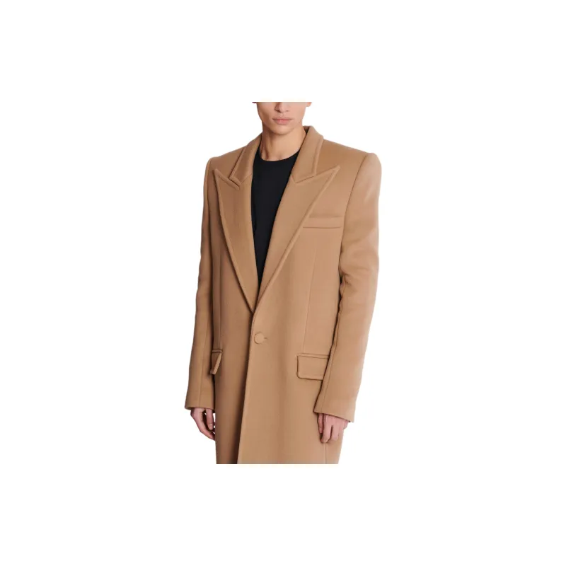 BALMAIN Buttoned Long Coat-3