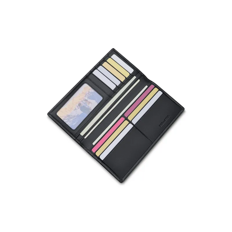 WilliamPOLO Cow Leather Wallet Men's Black-12