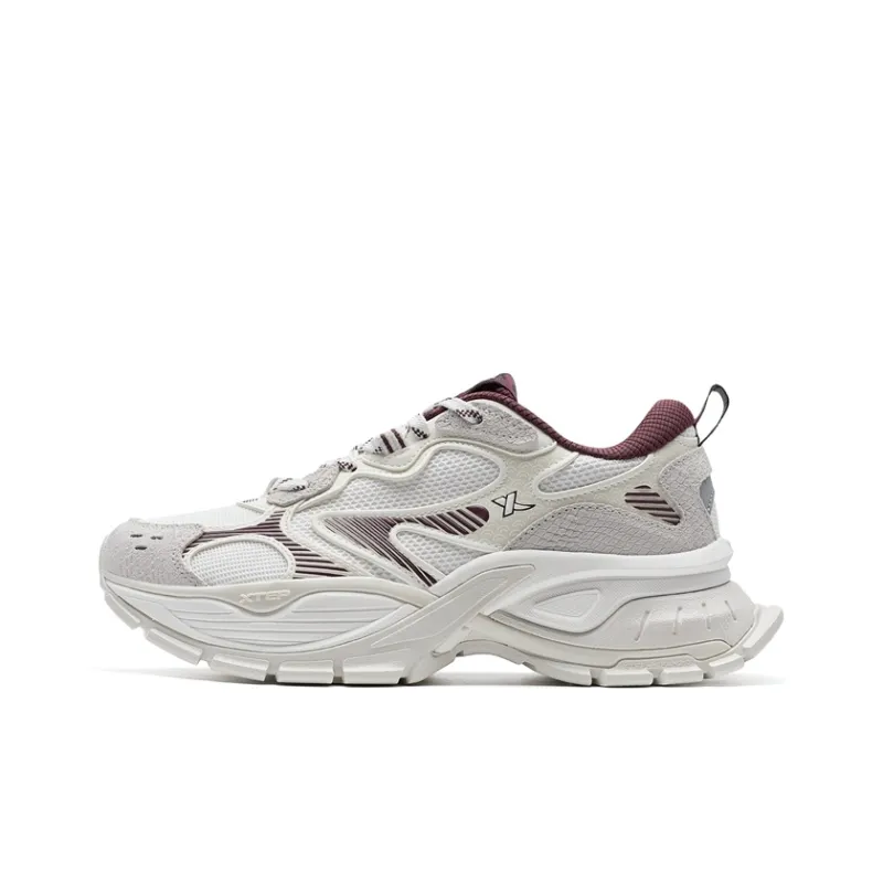 XTEP Basque Height Increasing Abrasion Resistant Low Top Casual Shoes Women's Good Things Happen-0
