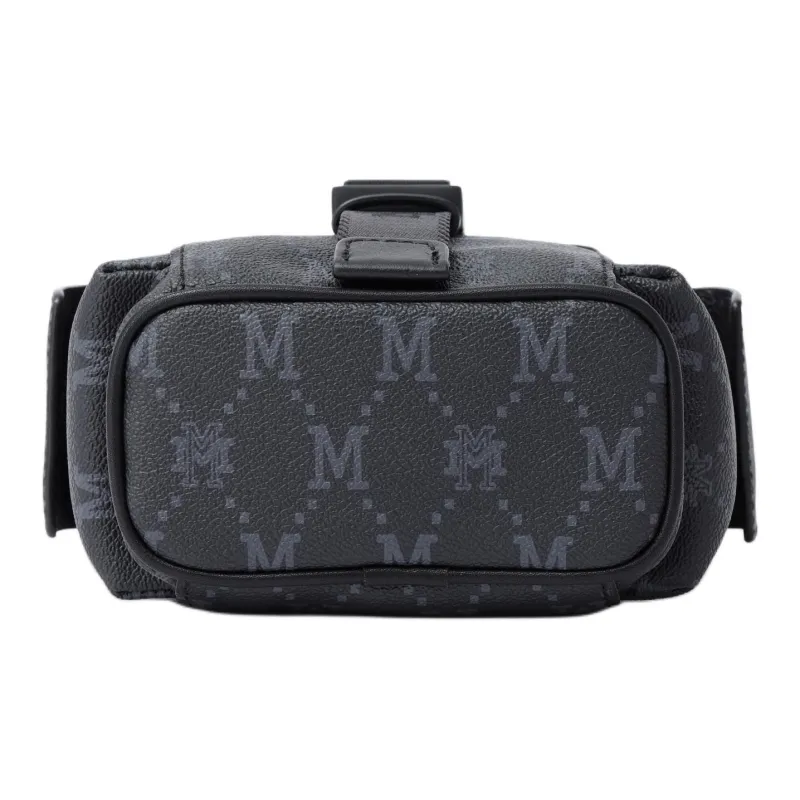 FION Mountain And Sea Journey Series Artificial Leather Backpack Men's Classic Black-6